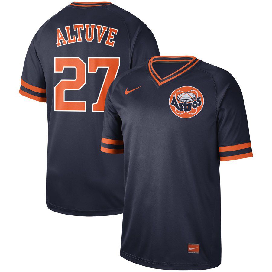 2019 Men MLB Houston Astros #27 Altuve blue Nike Cooperstown Collection Jerseys->houston astros->MLB Jersey